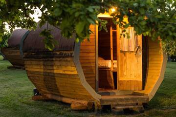 Фото номера Двухместный номер с 2 отдельными кроватями Кемпинги Vetsi Talli Holiday Village г. Kassari 9